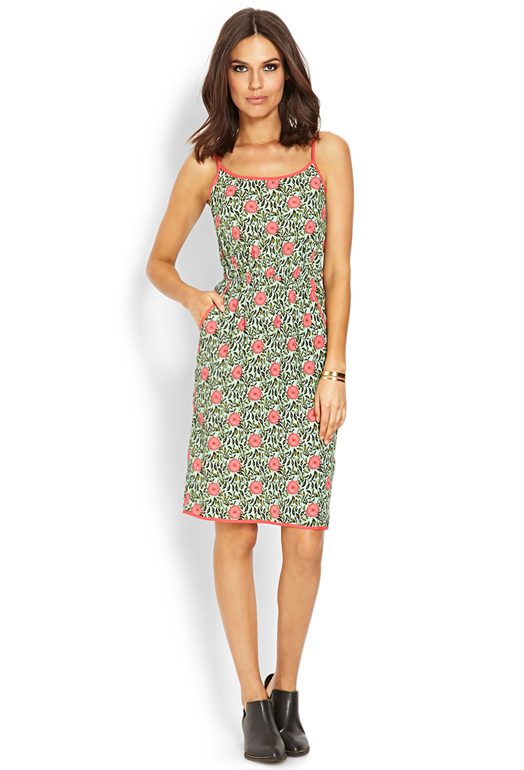 Lyst - Forever 21 In Bloom Woven Dress in Green