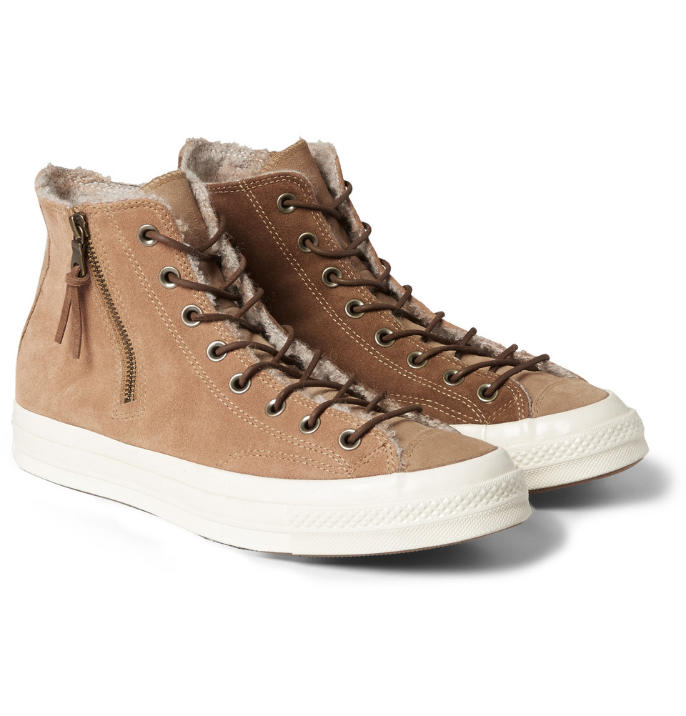 Converse Suede High Top Sneakers in Brown for Men | Lyst