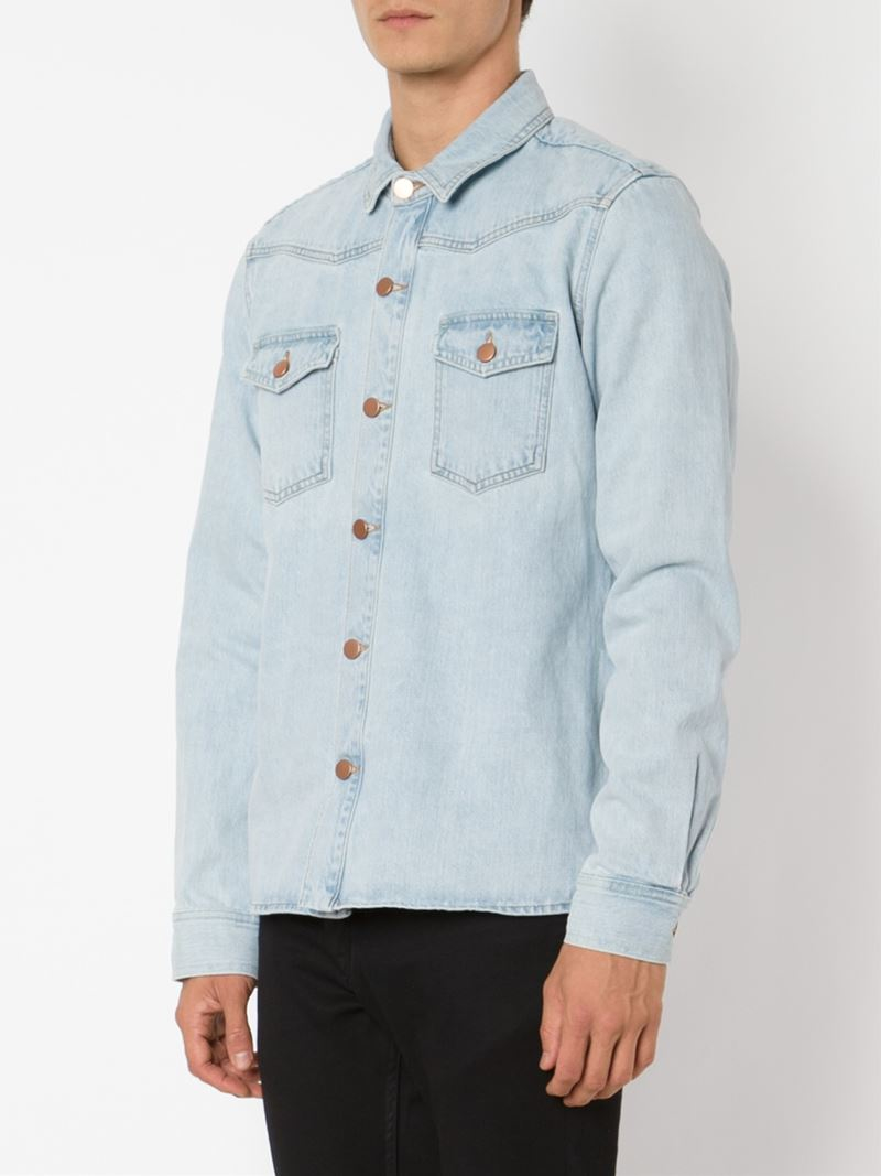 off white jean shirt