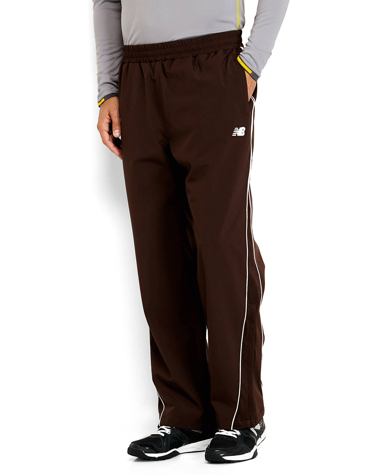 New balance Brown Team Warm Up Pants in Brown for Men | Lyst