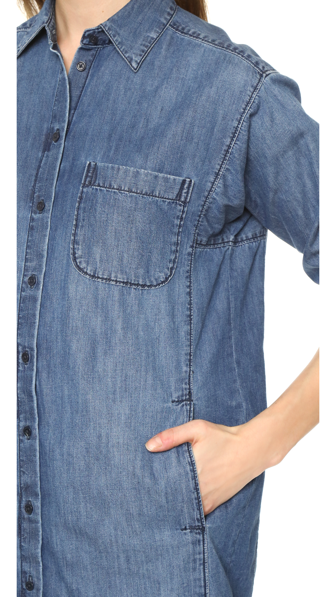 Madewell Denim Cozy Shirtdress in 