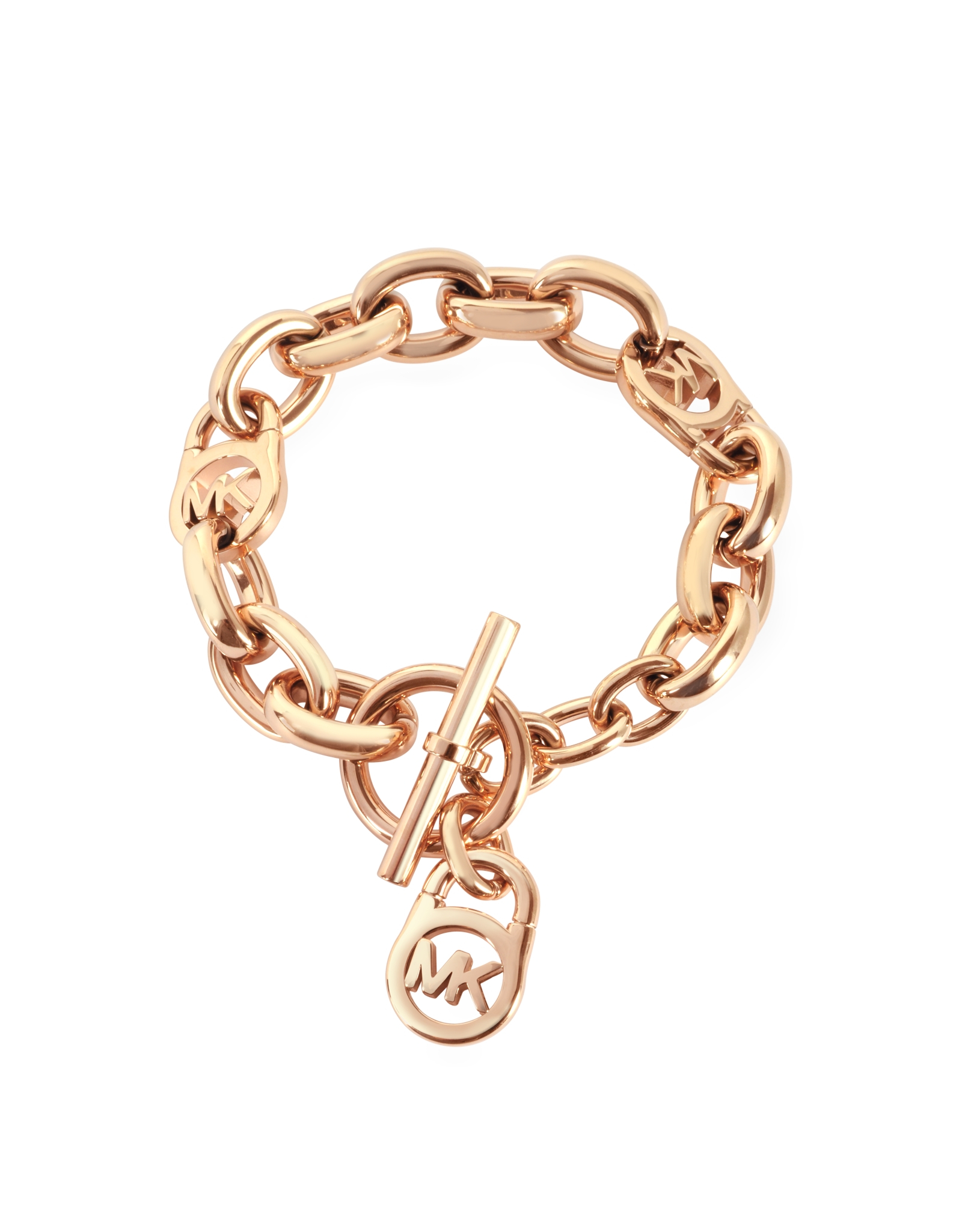 michael kors rose gold bracelet with heart