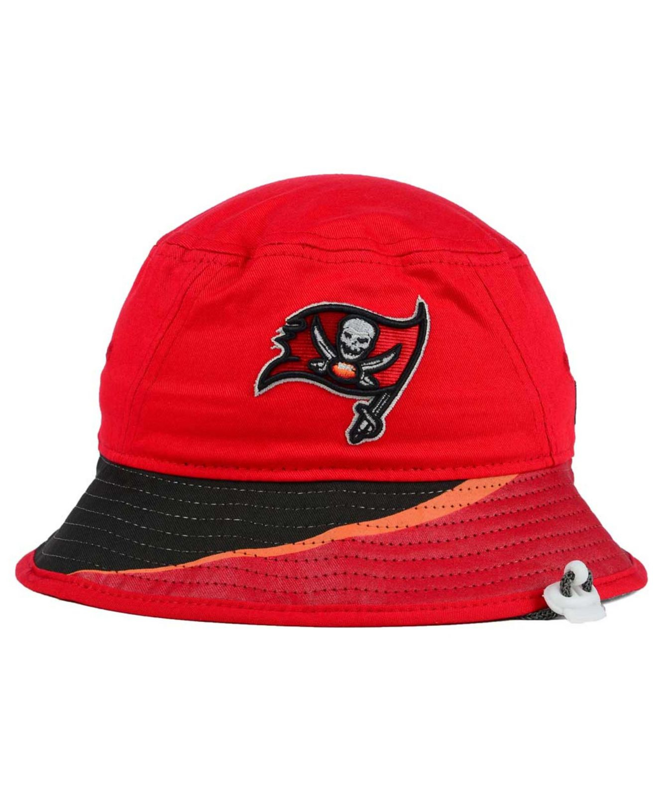 KTZ Cotton Tampa Bay Buccaneers Team Stripe Bucket Hat in Red for Men - Lyst