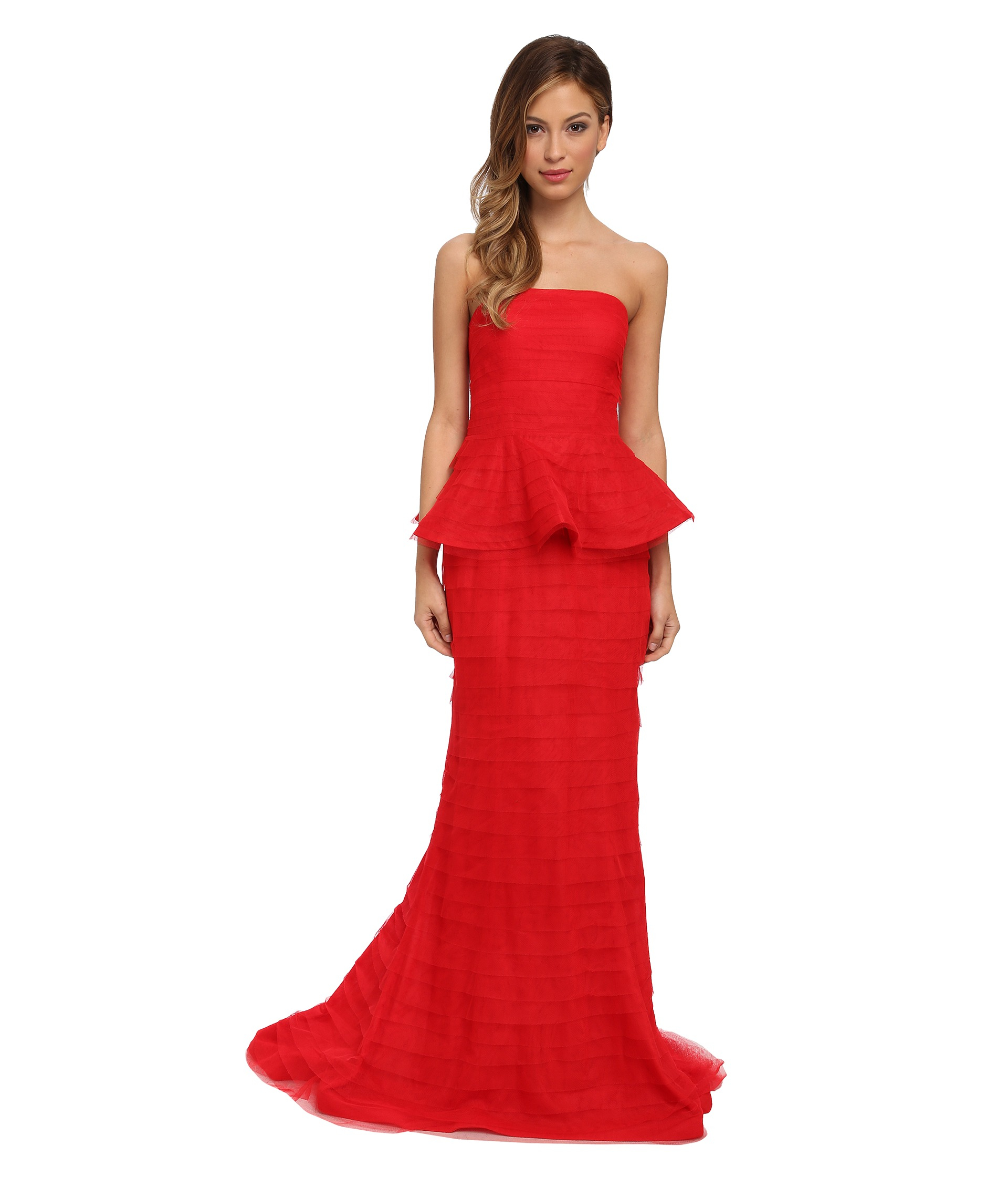 adrianna papell red gown