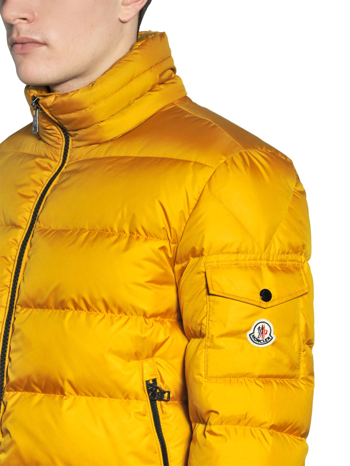 Moncler Hymalay Micro Lux Down Jacket in Mustard (Yellow) for Men - Lyst