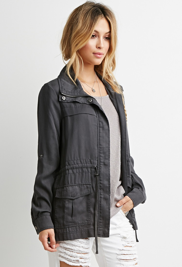 grey utility jacket