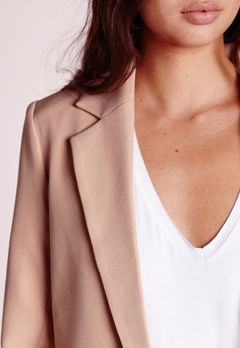 nude longline blazer