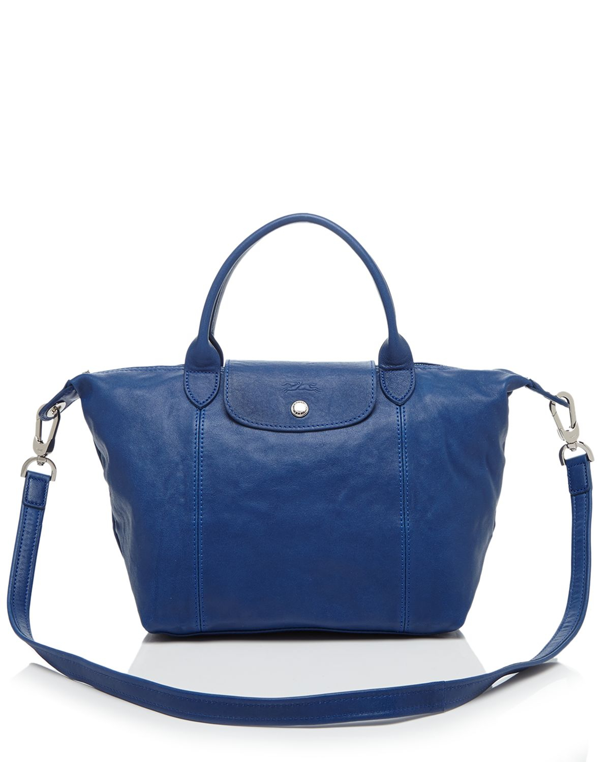 Longchamp Shoulder Bag - Le Pliage Leather Cuir Small in Blue | Lyst