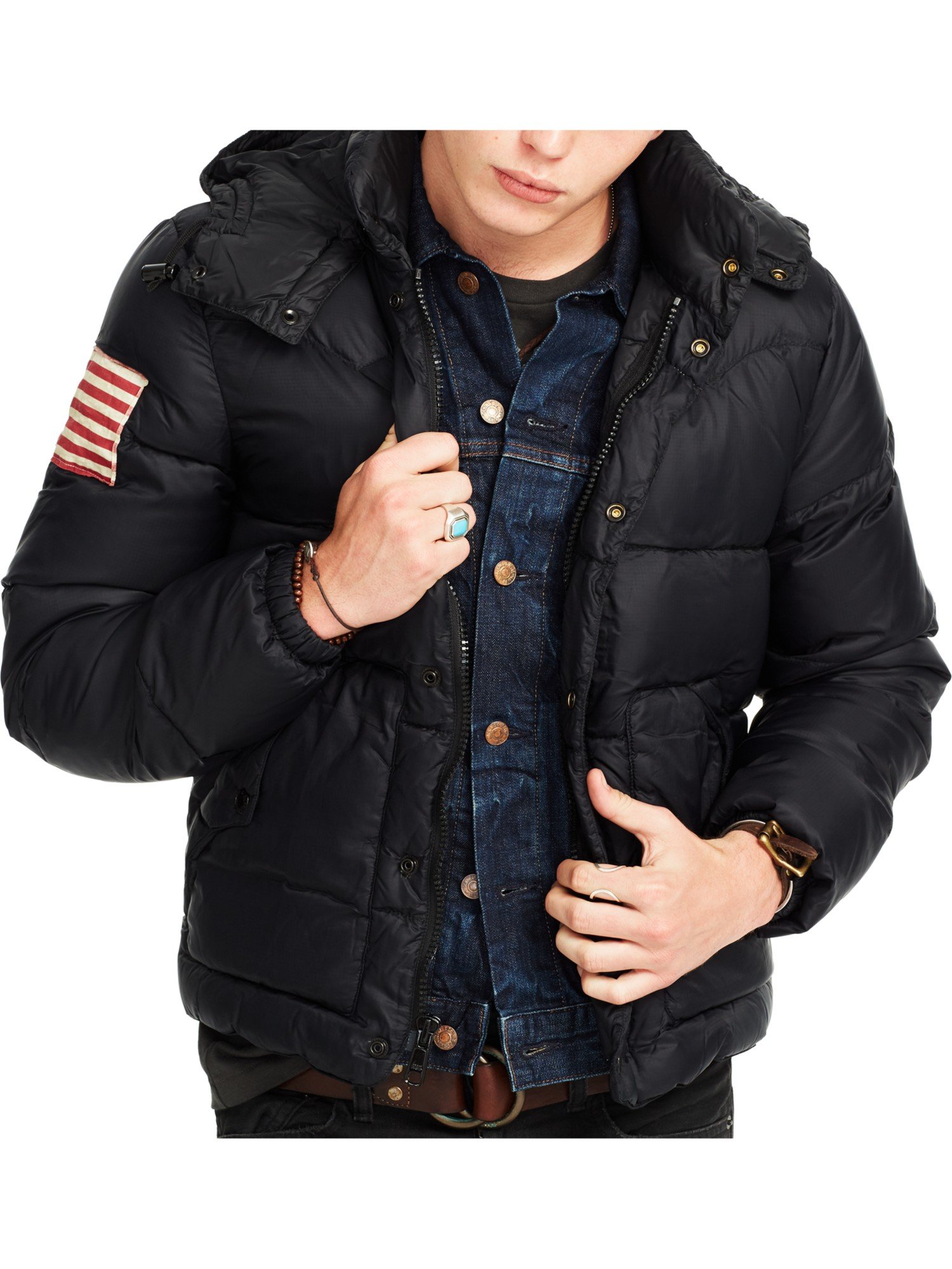 Denim & Supply Ralph Lauren Down Fill Puffer Jacket in Black for Men | Lyst  UK