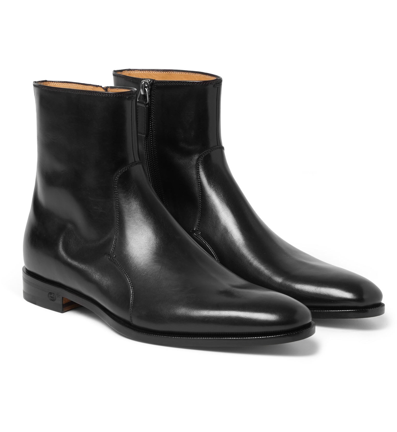 Gucci Leather Chelsea Boots in Black for Men - Lyst