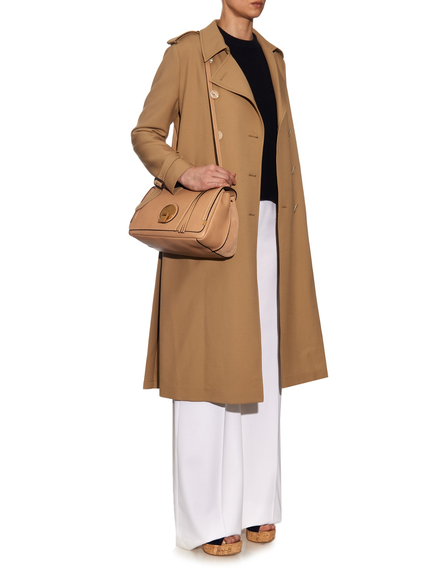 chloe best replica - Chlo Indy Medium Leather Shoulder Bag in Brown (BEIGE) | Lyst