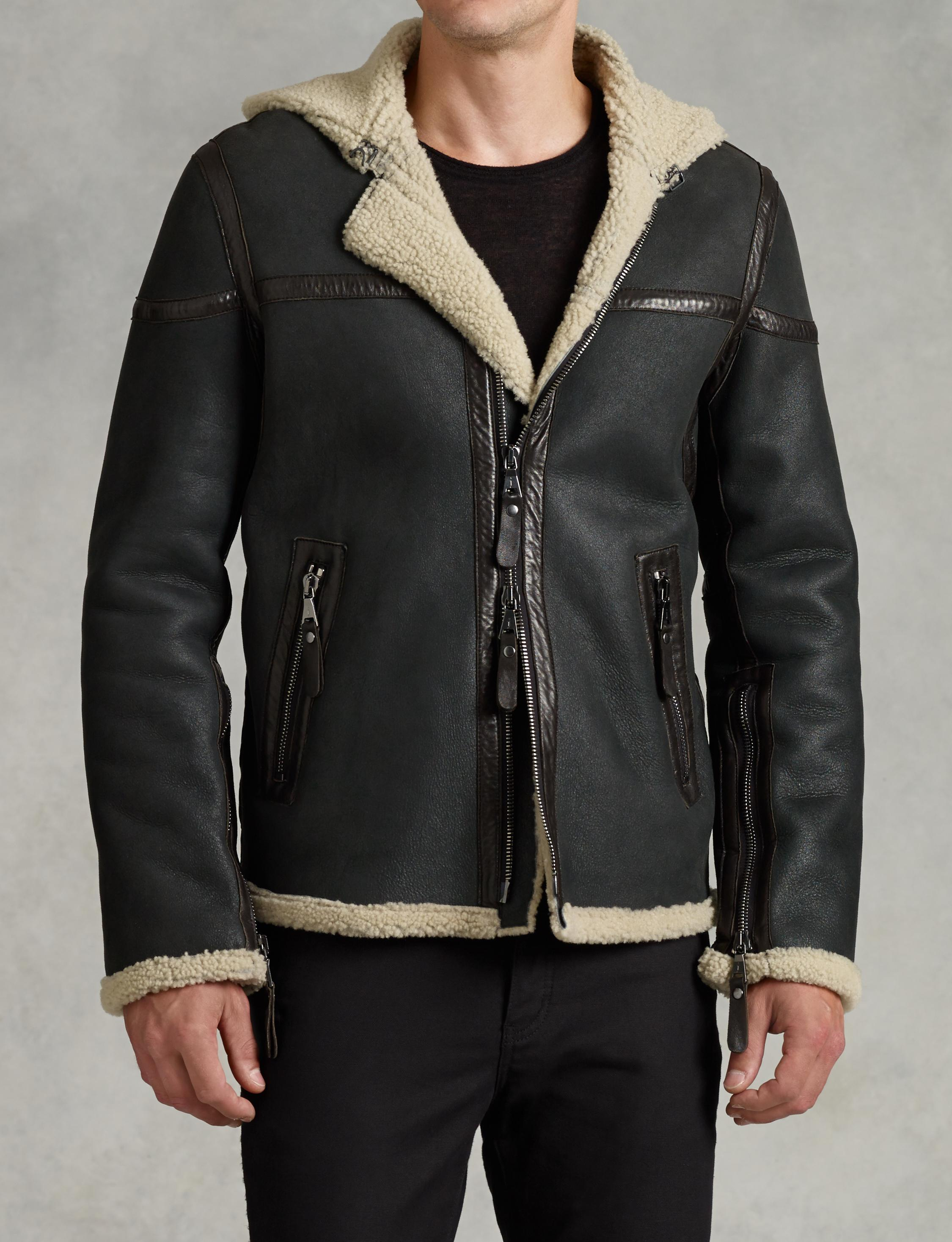 john varvatos shearling jacket