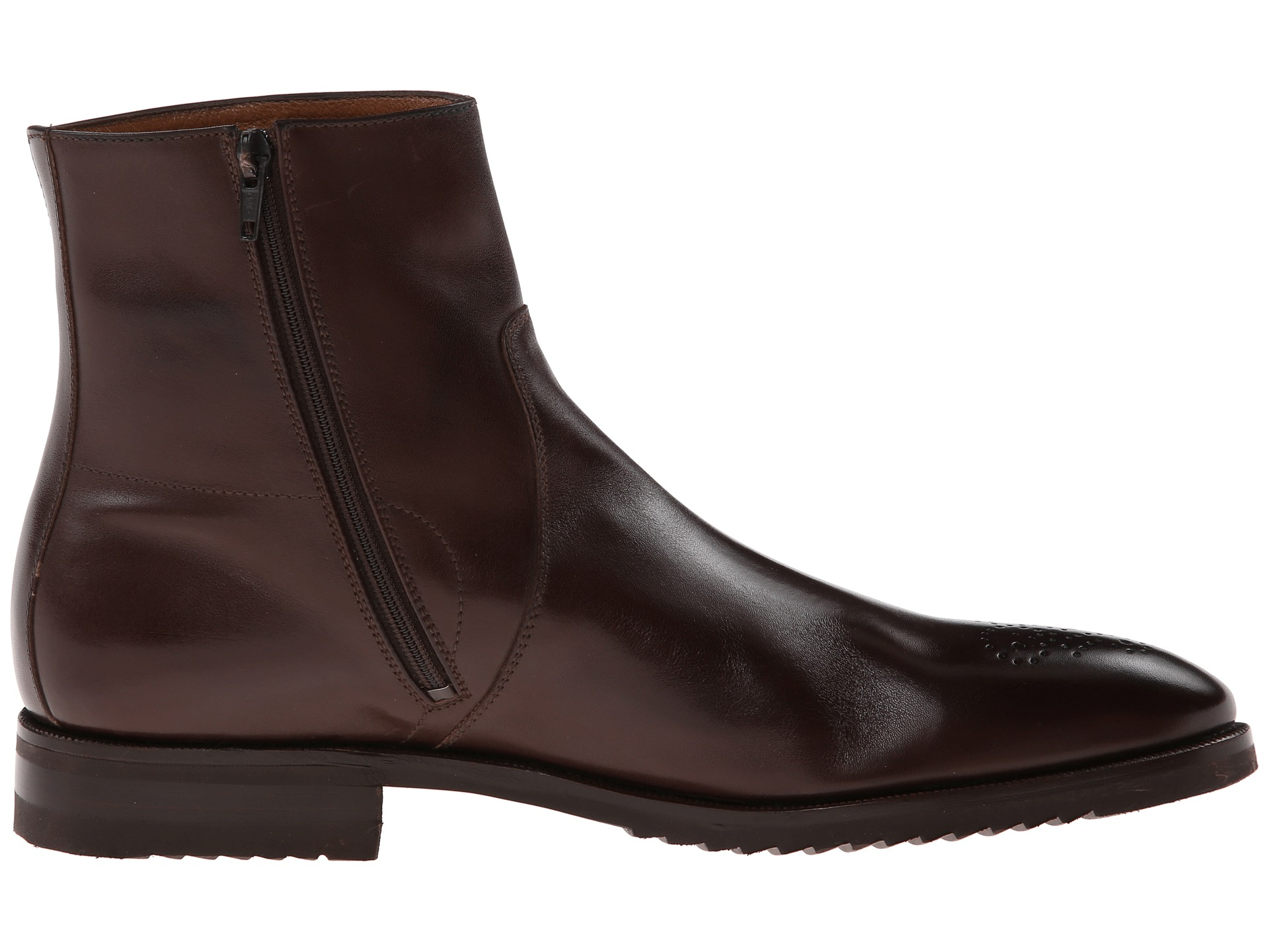 Lyst Gravati Antique Calf Side Zip Dress Boot With Medallion in Red