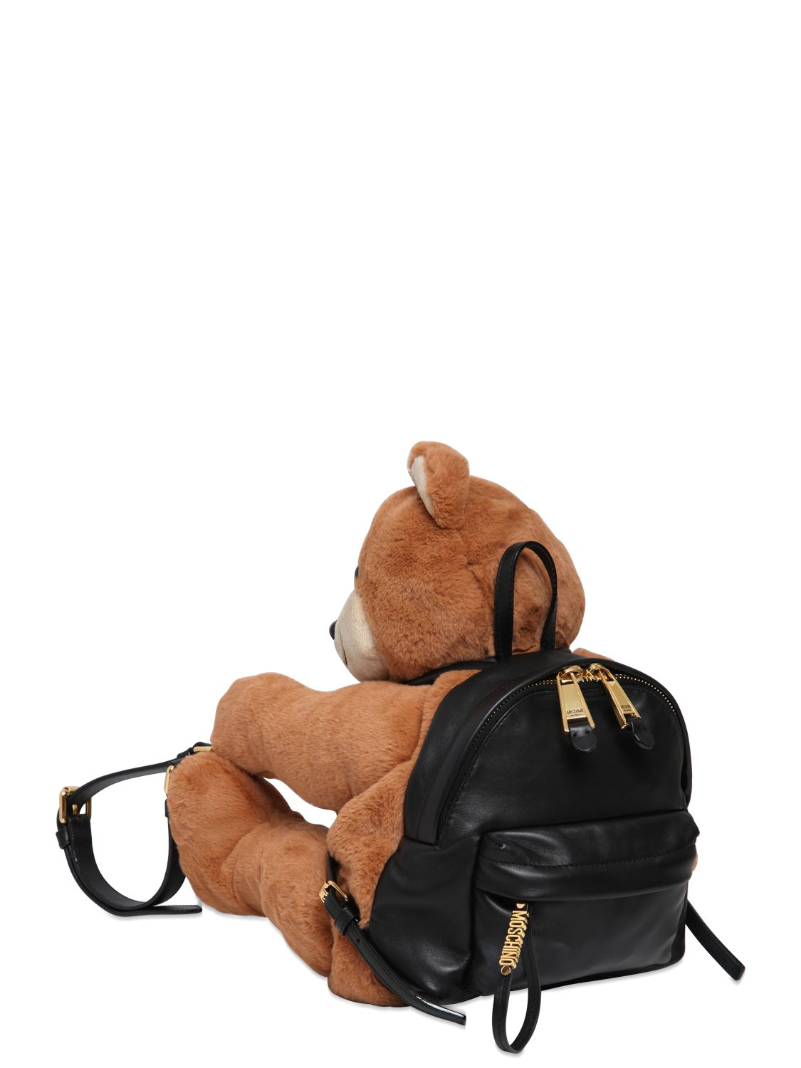 Moschino Plush Teddy Bear Backpack in Brown