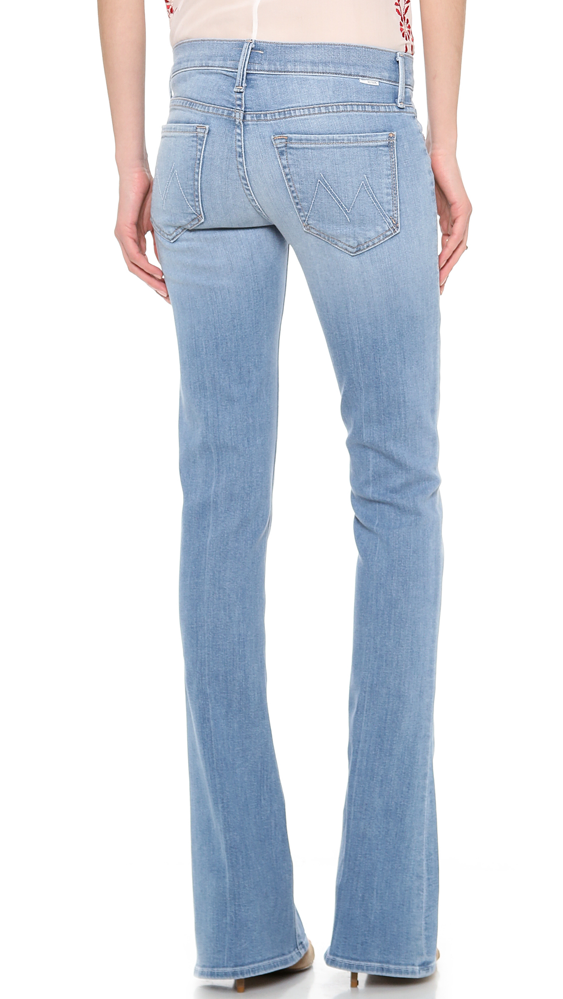 Mother The Runaway Skinny Flare Jeans in Blue - Lyst