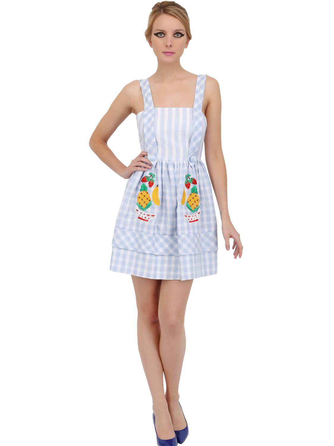 linen gingham dress