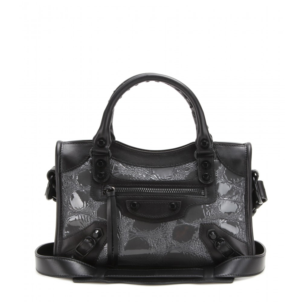 Balenciaga Classic Mini City Leather Shoulder Bag in Black - Lyst