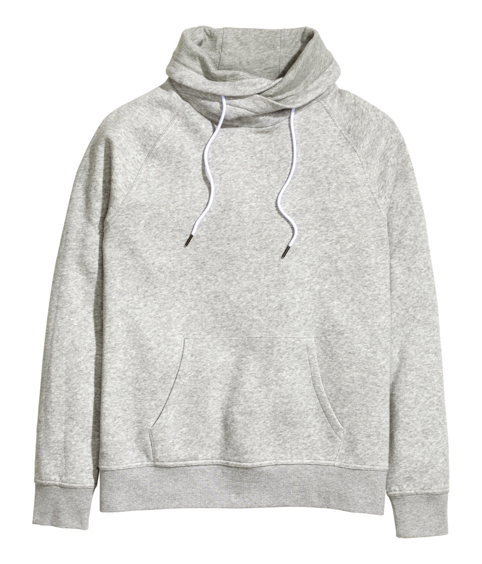 Lyst - H&M Funnel-collar Sweatshirt in Gray for Men