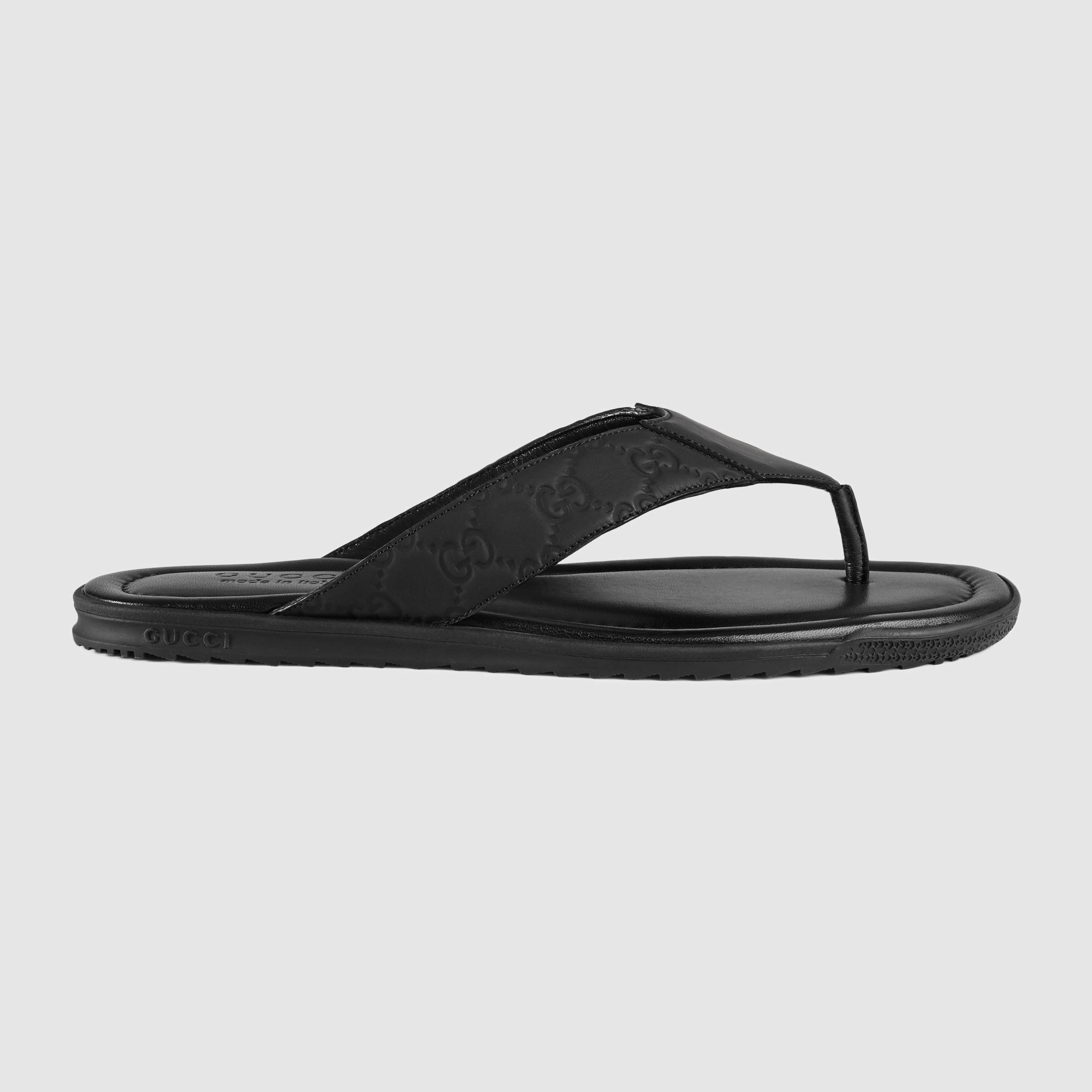 mens black gucci slides