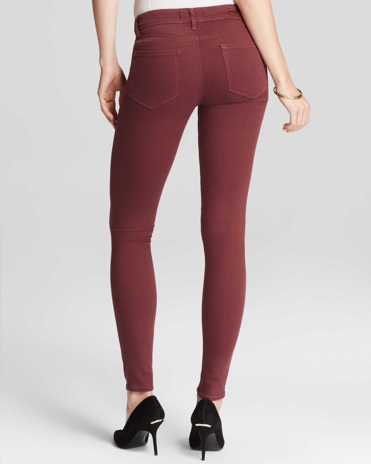 Paige Jeans Verdugo Ultra Skinny In Shiraz in Red Lyst