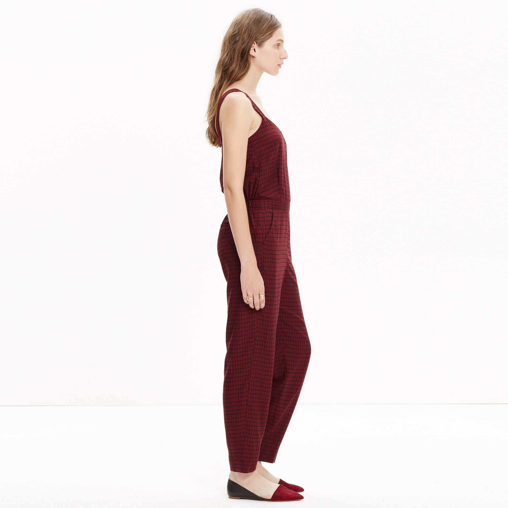 madewell red jumpsuit