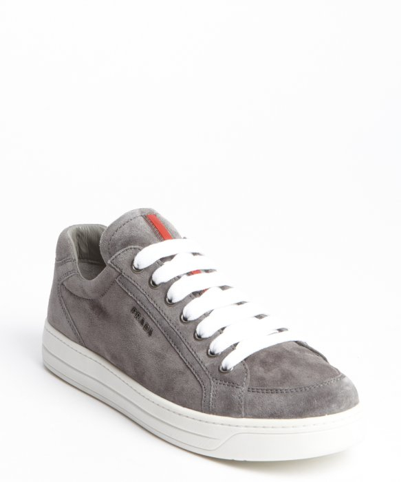 prada grey trainers