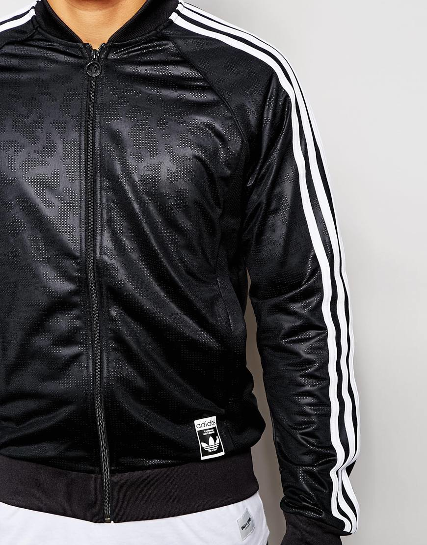 adidas leather track jacket