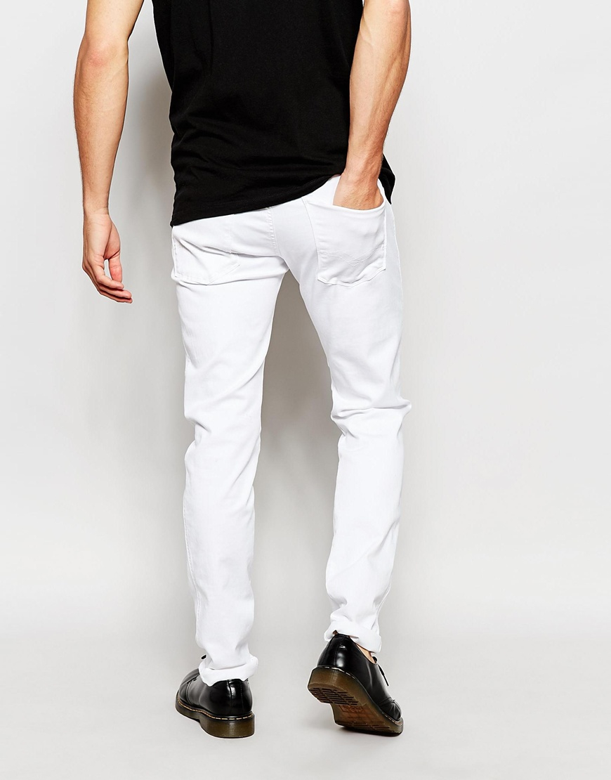 Replay Jeans Hyperflex Anbass Slim Fit White Superstretch for Men | Lyst
