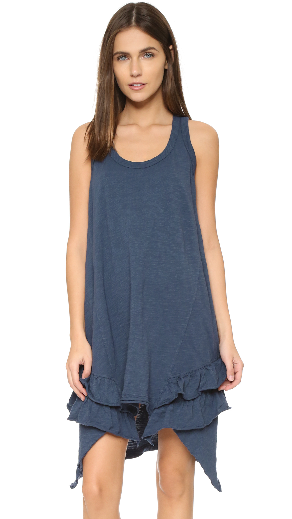 Lyst - Wilt Ruffle Tank Dress in Blue