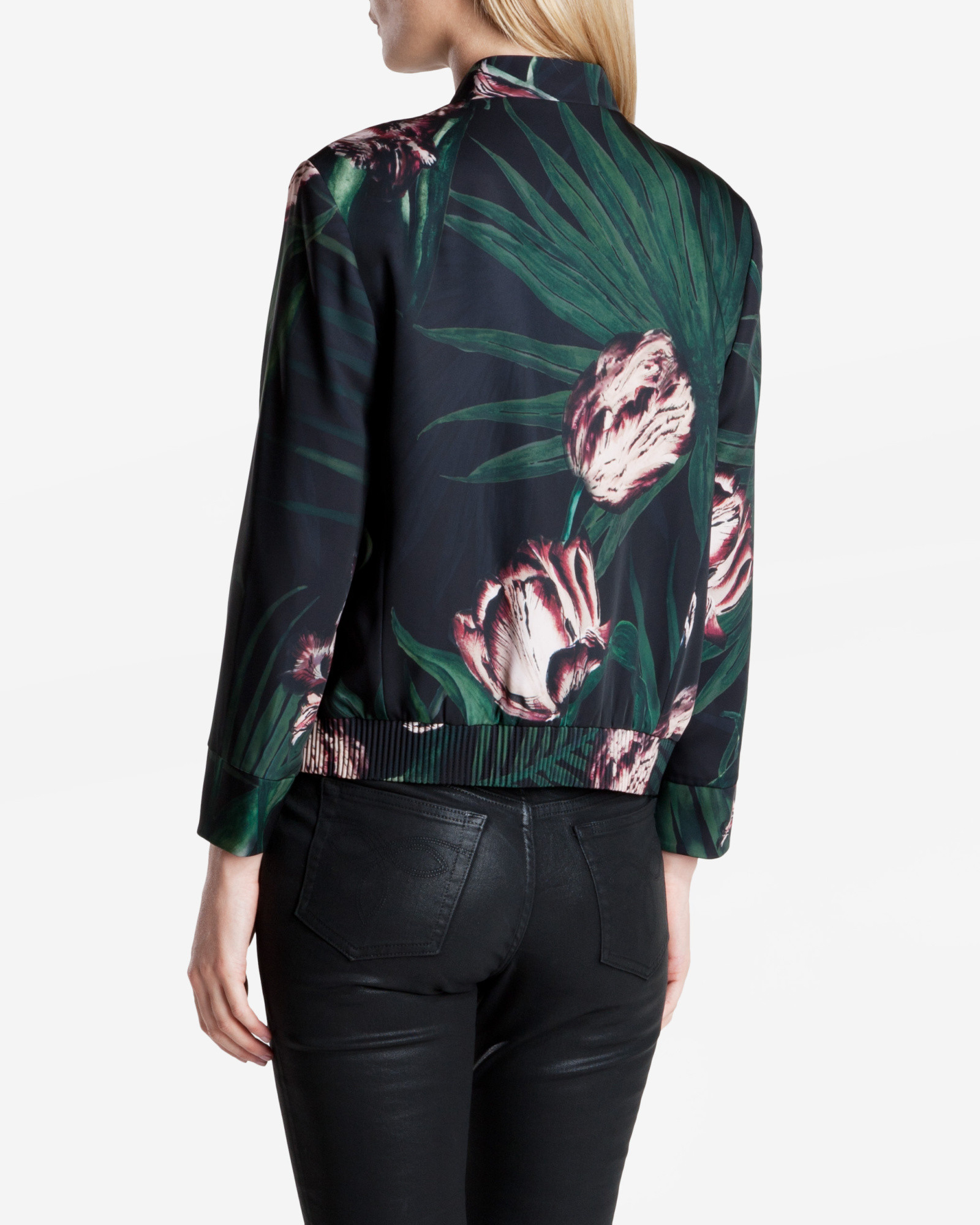 Ted Baker Palm Floral Bomber Jacket in Black Lyst