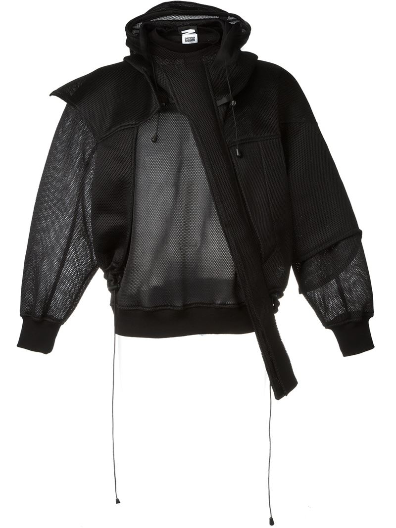 Black mesh hoodie mens 2025