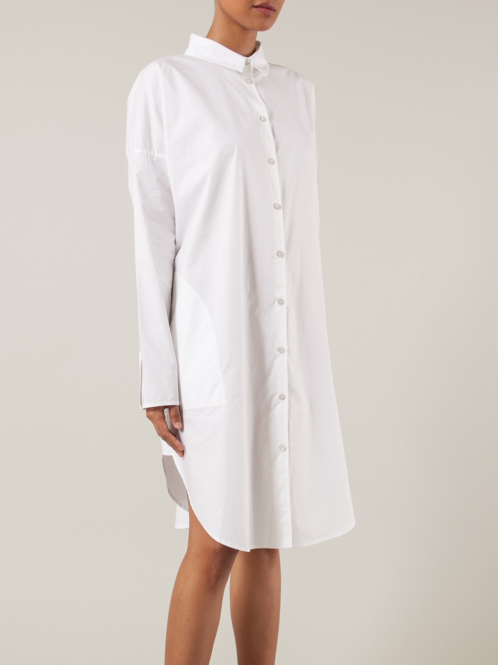 Acne Studios Shirt Dress in White - Lyst