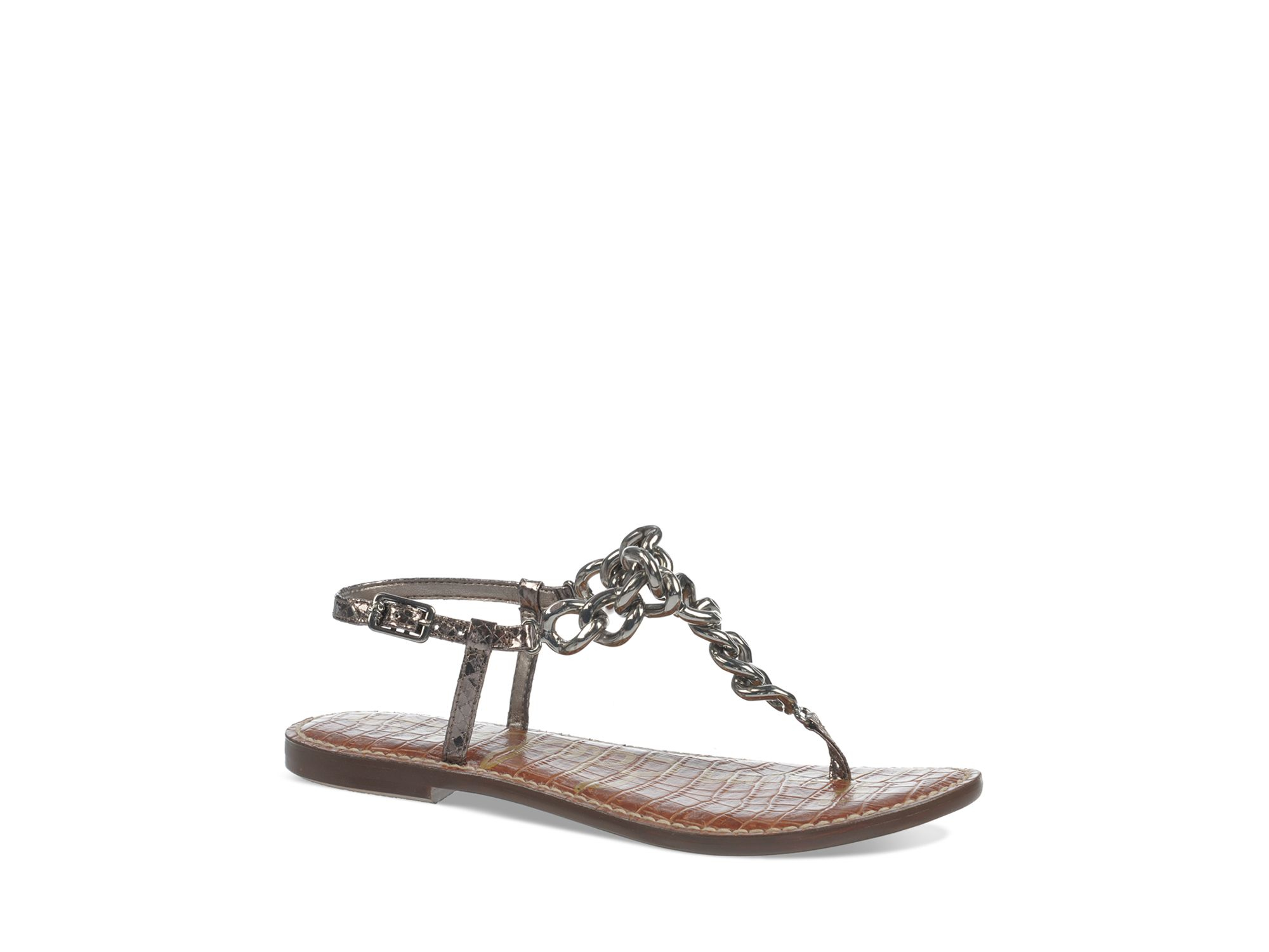 pewter thong sandals