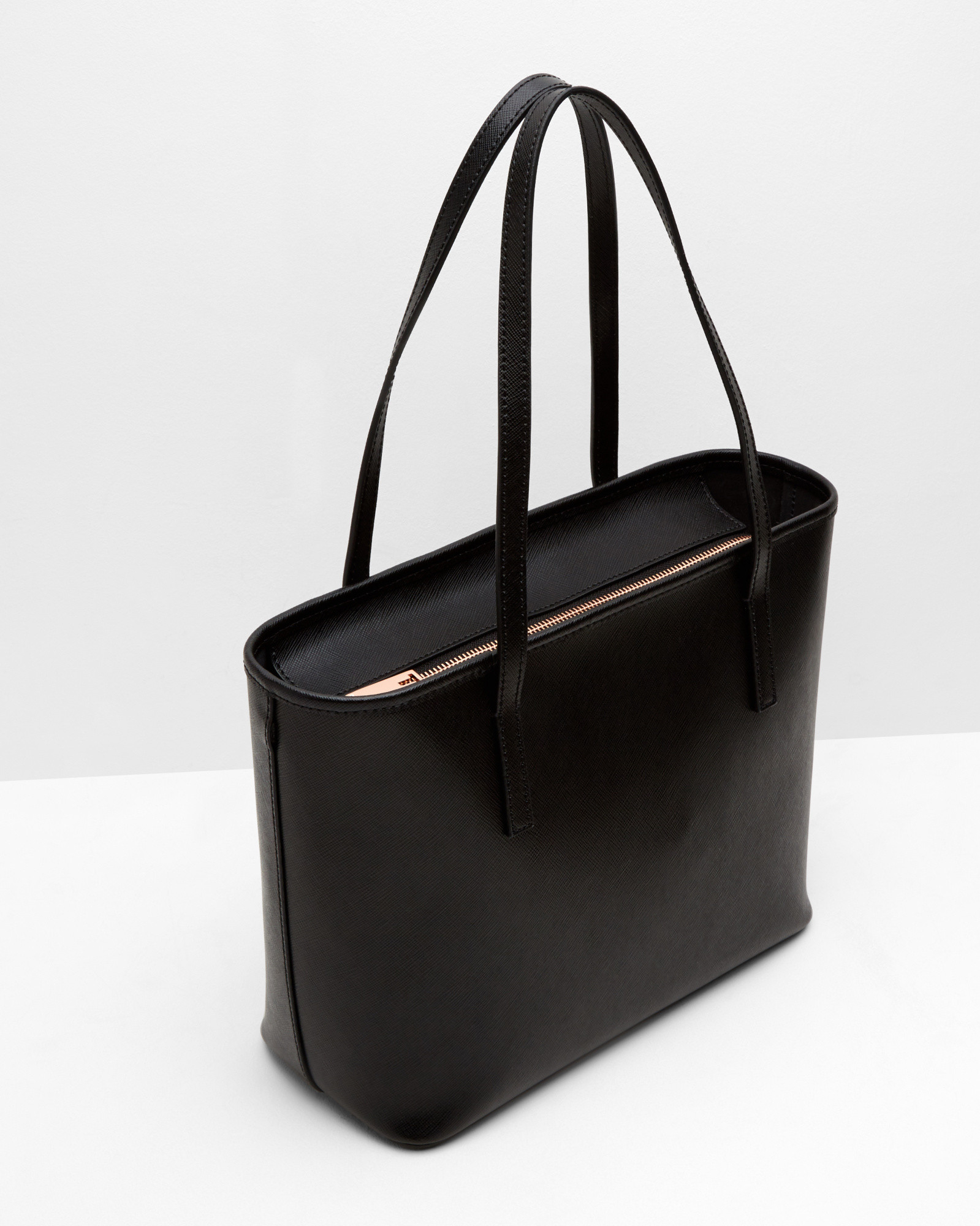 Ted Baker Small Bow Detail Leather Shopper Bag in Black - Lyst