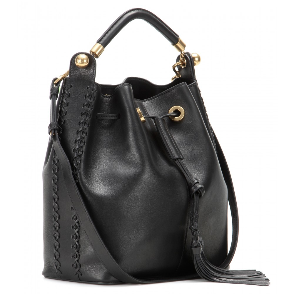 chloe black tassel medium gala bucket bag, fake chloe purse