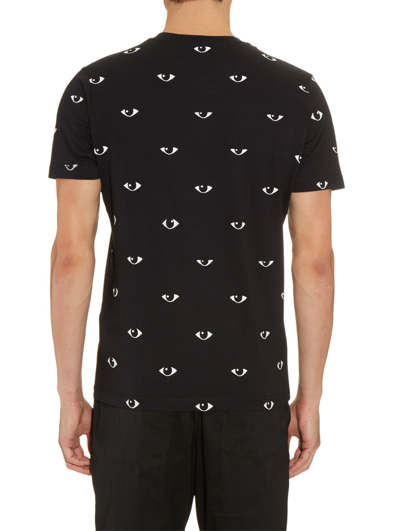 zijn scherp aansluiten KENZO Eyes Print Cotton-jersey T-shirt in White for Men | Lyst