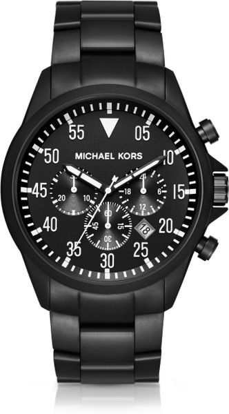 Michael Kors Gage Black-Tone Watch in Black for Men