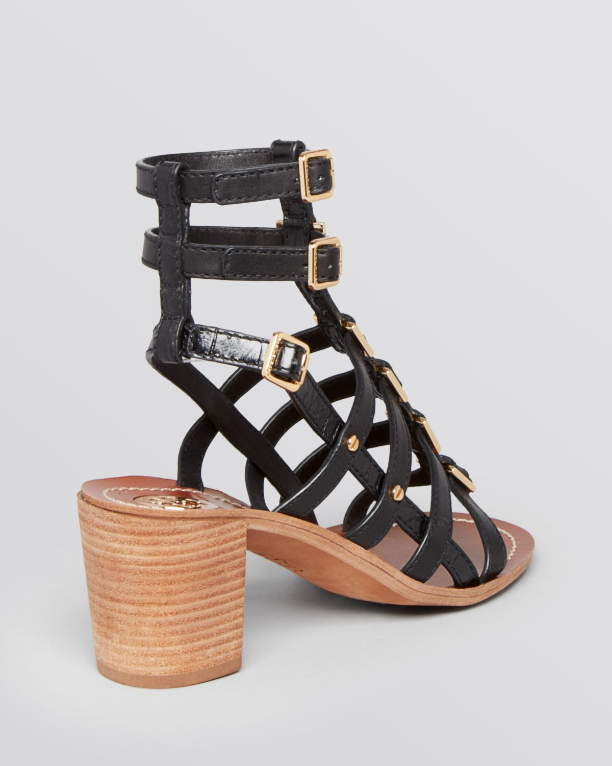 black gladiator high heels