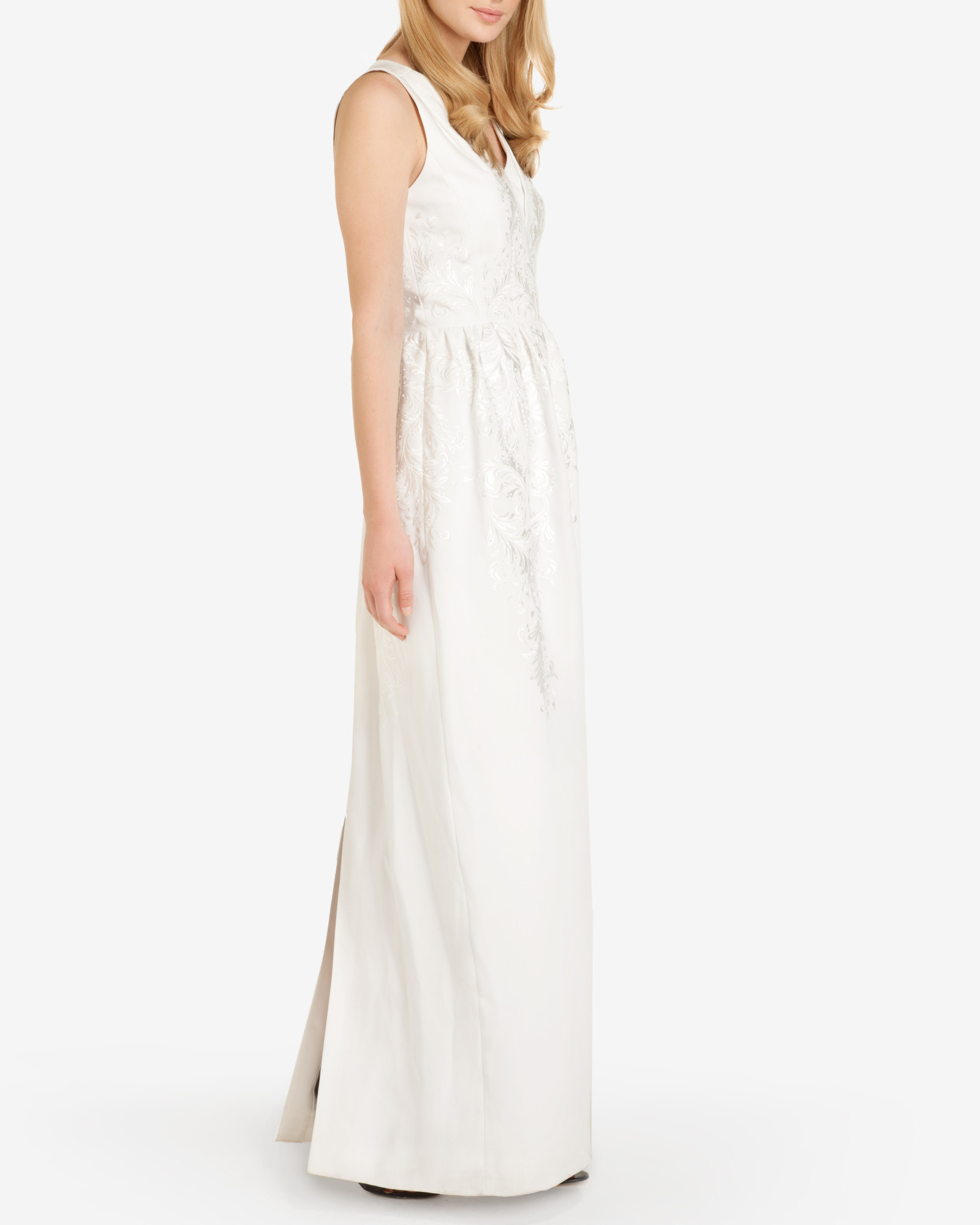 ted baker white maxi dress