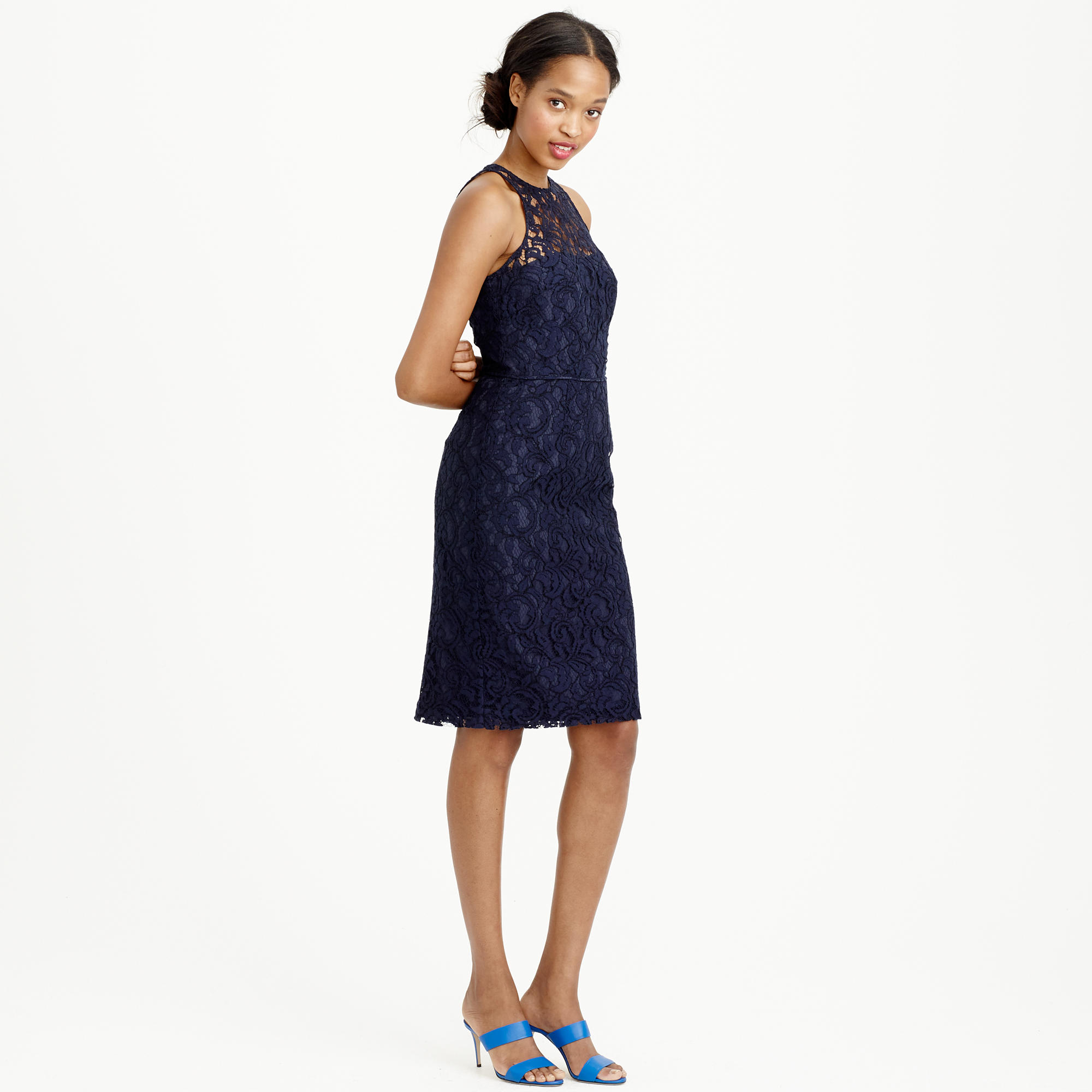 Pamela Dress In Leavers Lace Weddings Dresses J Crew Pamela Dress In Leavers Lace Blue Lyst