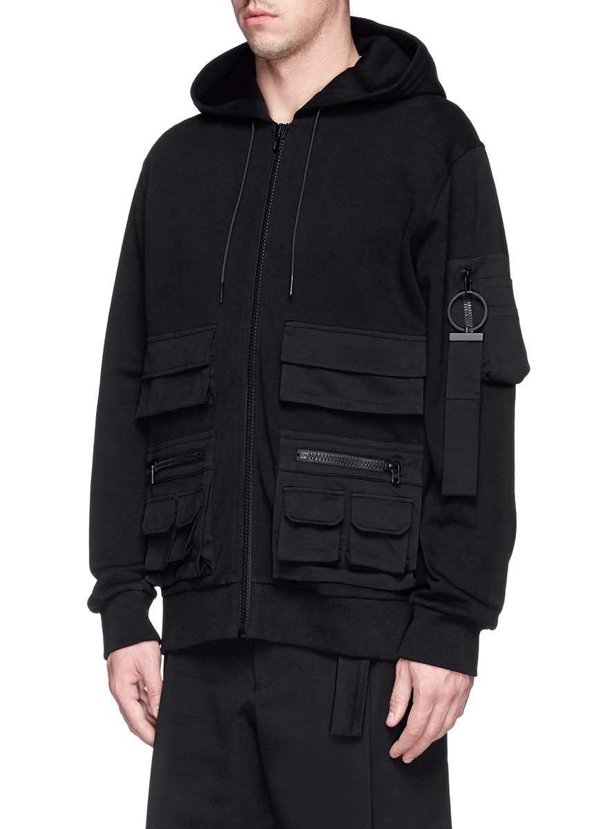 hoodie with many pockets