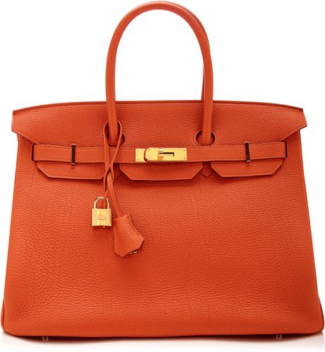 Heritage Auctions Special Collection 35cm Hermes Orange H Togo Leather ...