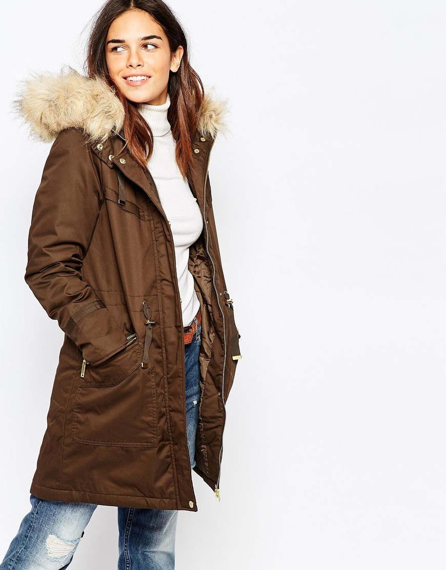Cream Fur Coat With Hood Tradingbasis Faux Fur Collar Biker Warehouse