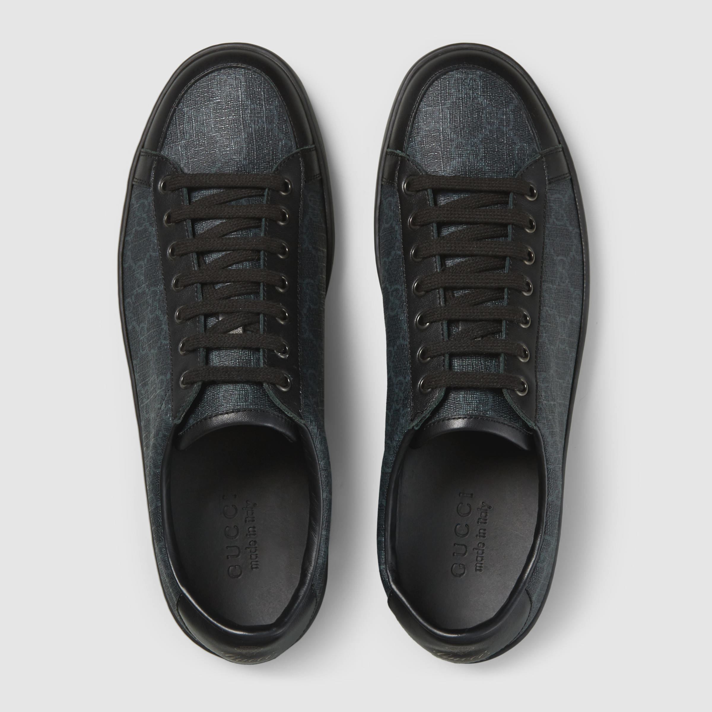gucci black canvas shoes