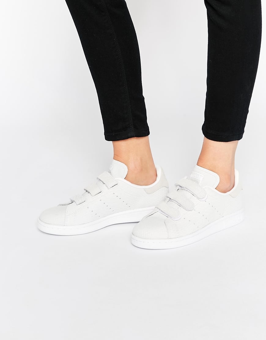 adidas Originals Stan Smith Snake-Embossed Suede Low-Top Sneakers in White  - Lyst