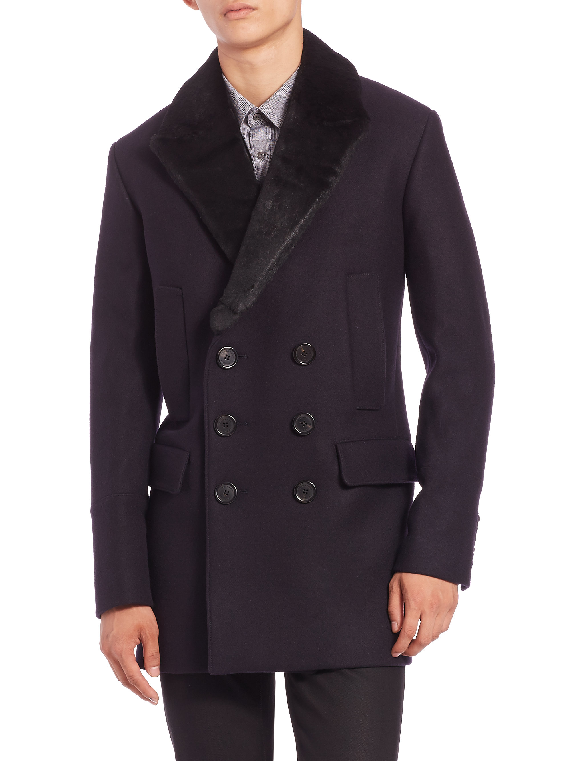 Men S Fur Coats Fall Winter 2017 Cinefog Burberry Prorsum Men Cotton Military Trench Coat