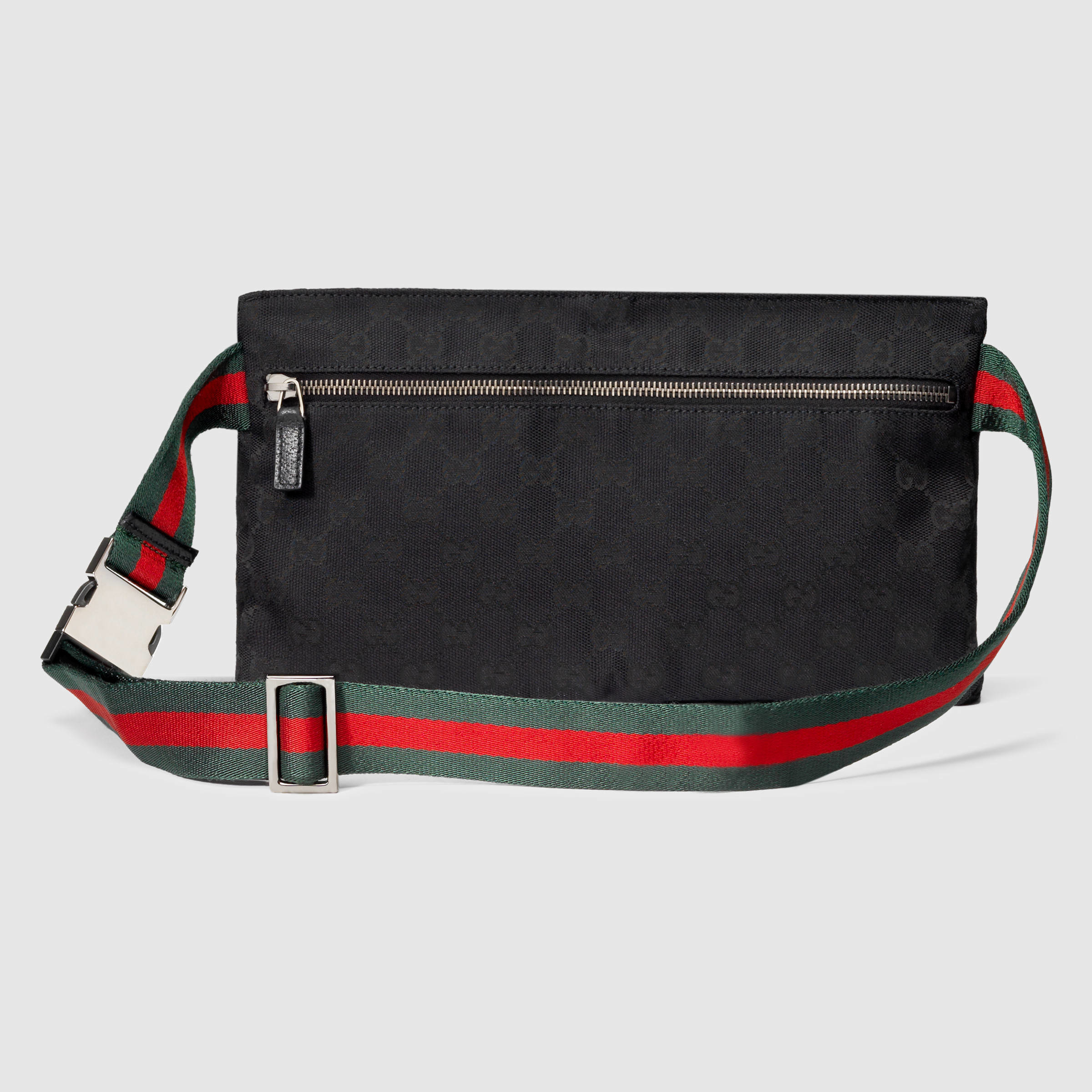 Gucci GG Canvas Double Pocket Belt Bag - Black Waist Bags, Handbags -  GUC1355399