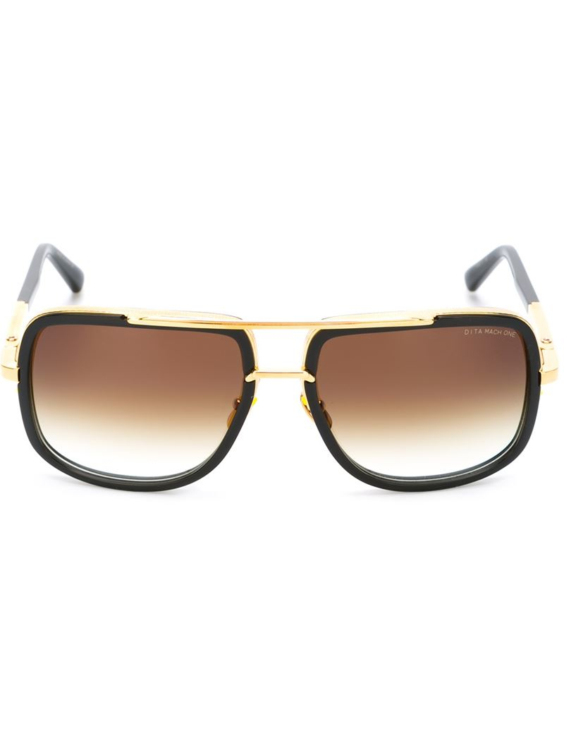 ... and gold-tone titanium square frame sunglasses from Dita Eyewear Dita Eyewear