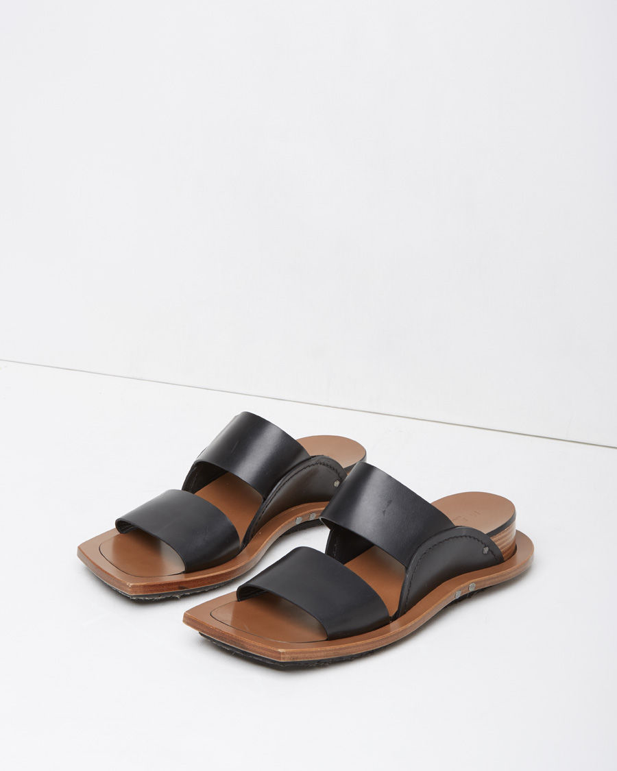 marni square toe sandal in black lyst marni square toe sandal in black lyst