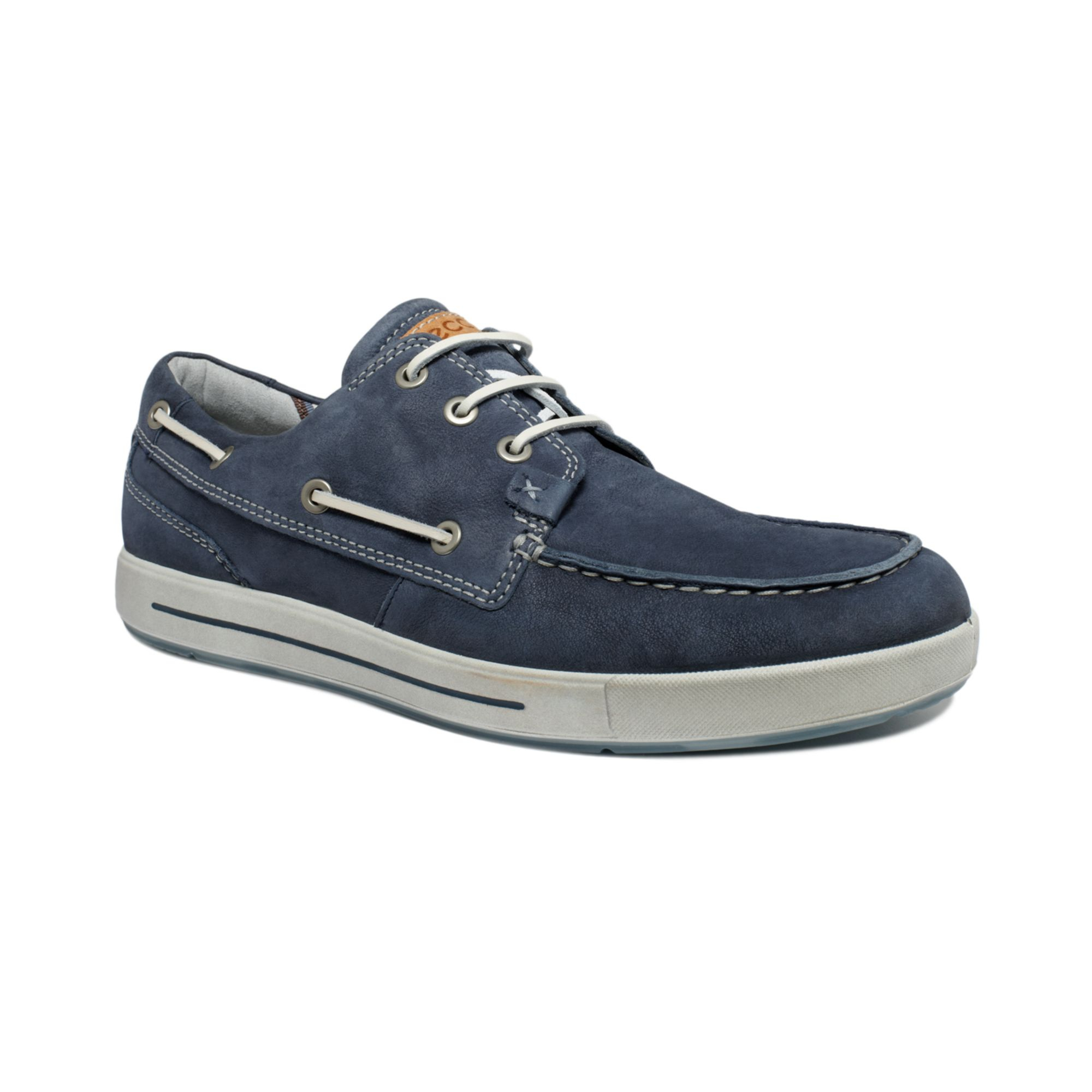 Ecco Androw Boat Shoes in Marine (Blue 